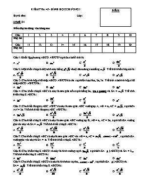 Kiểm tra 45 - Hình học chương I